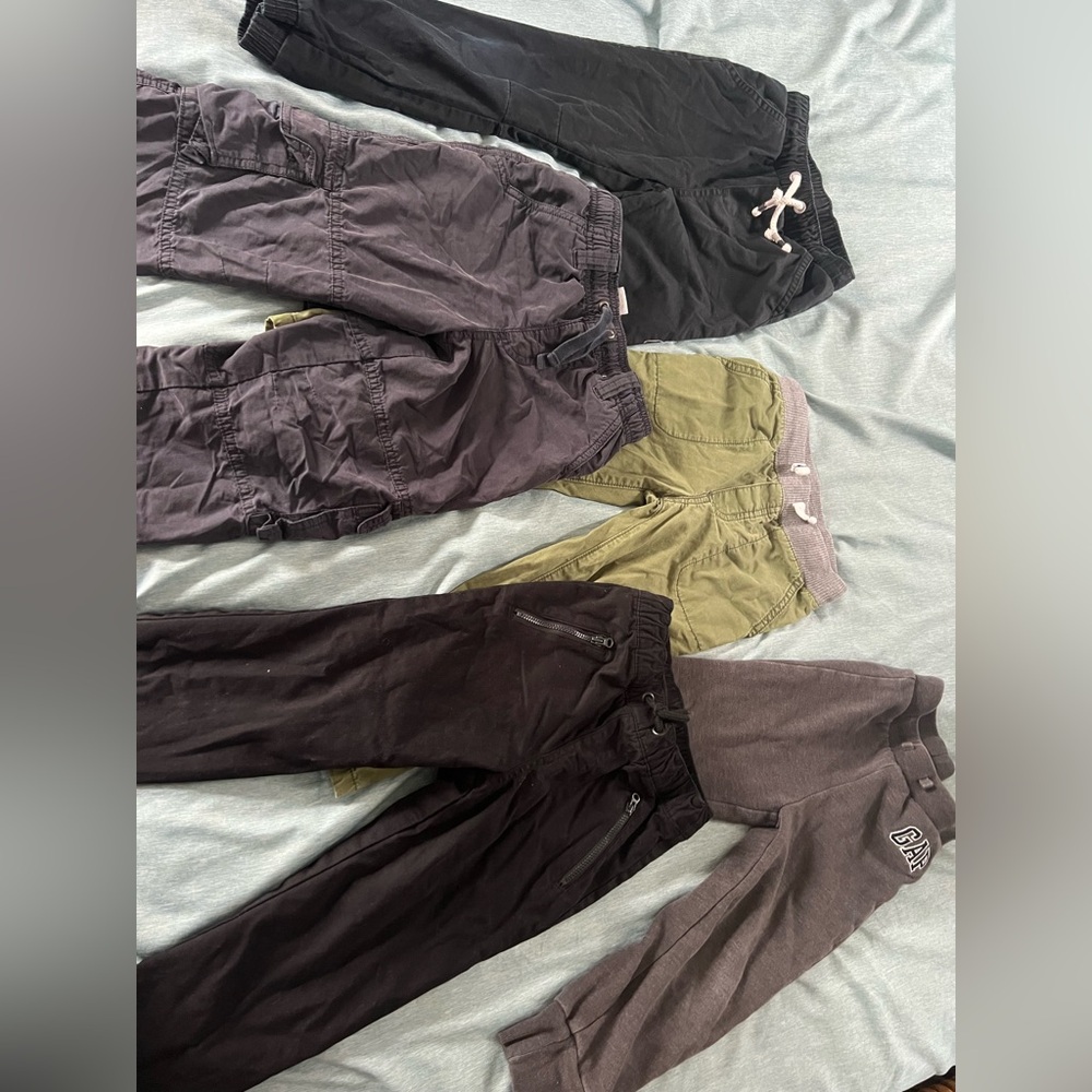 Kids 4T Pants Set - Black, Olive, Gray